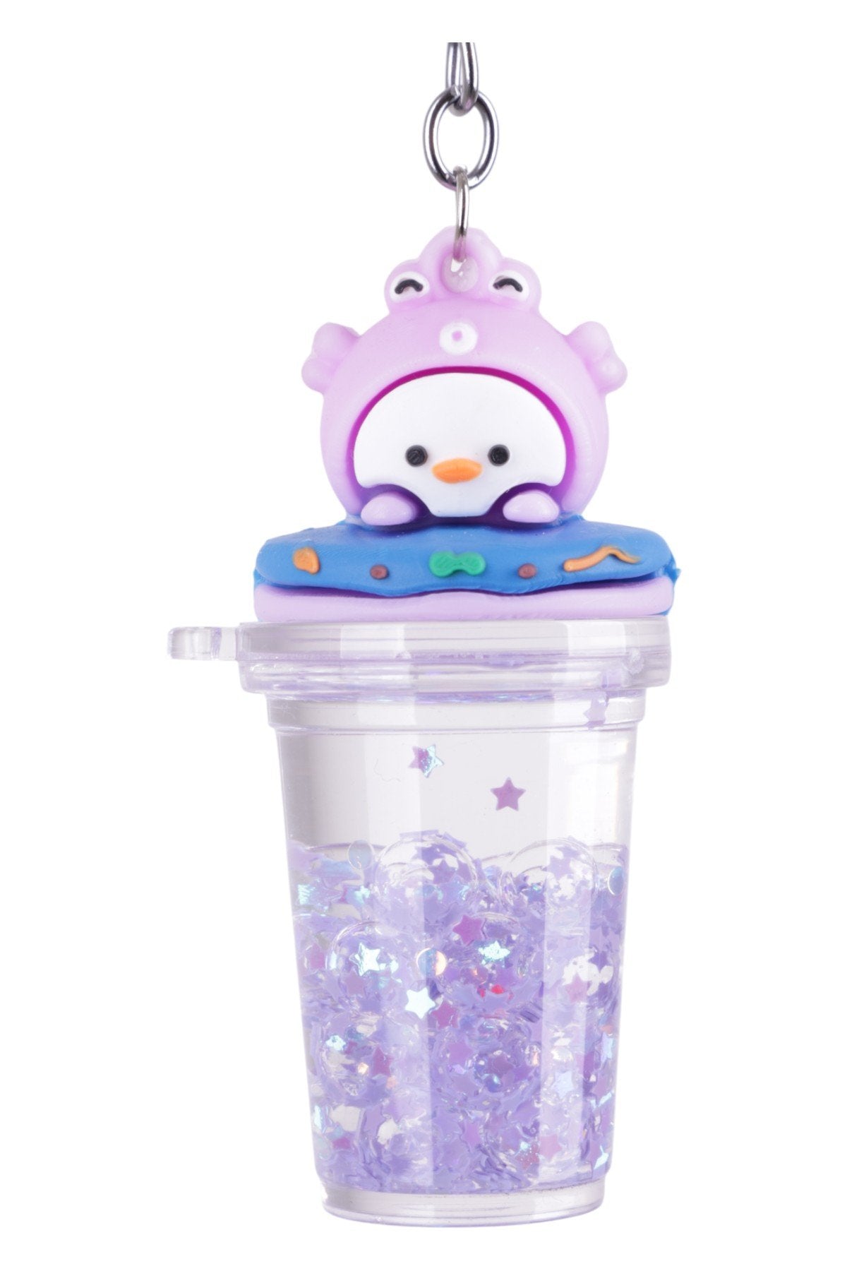 Sevimli Penguen Figürlü Simli Charm