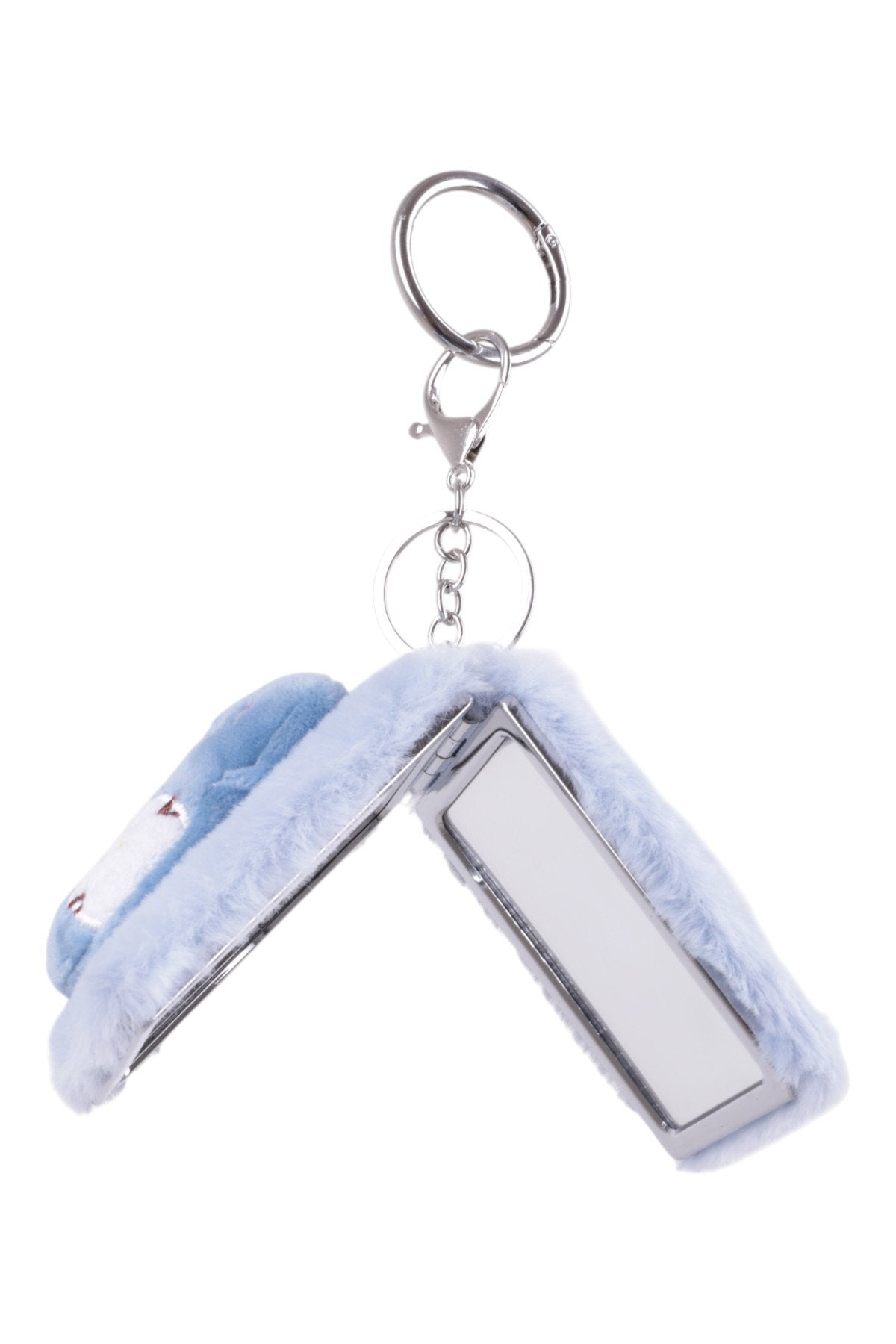 Aynalı Sevimli Peluş Dinozorlu Charm – Yumuşak ve Eğlenceli Tasarım