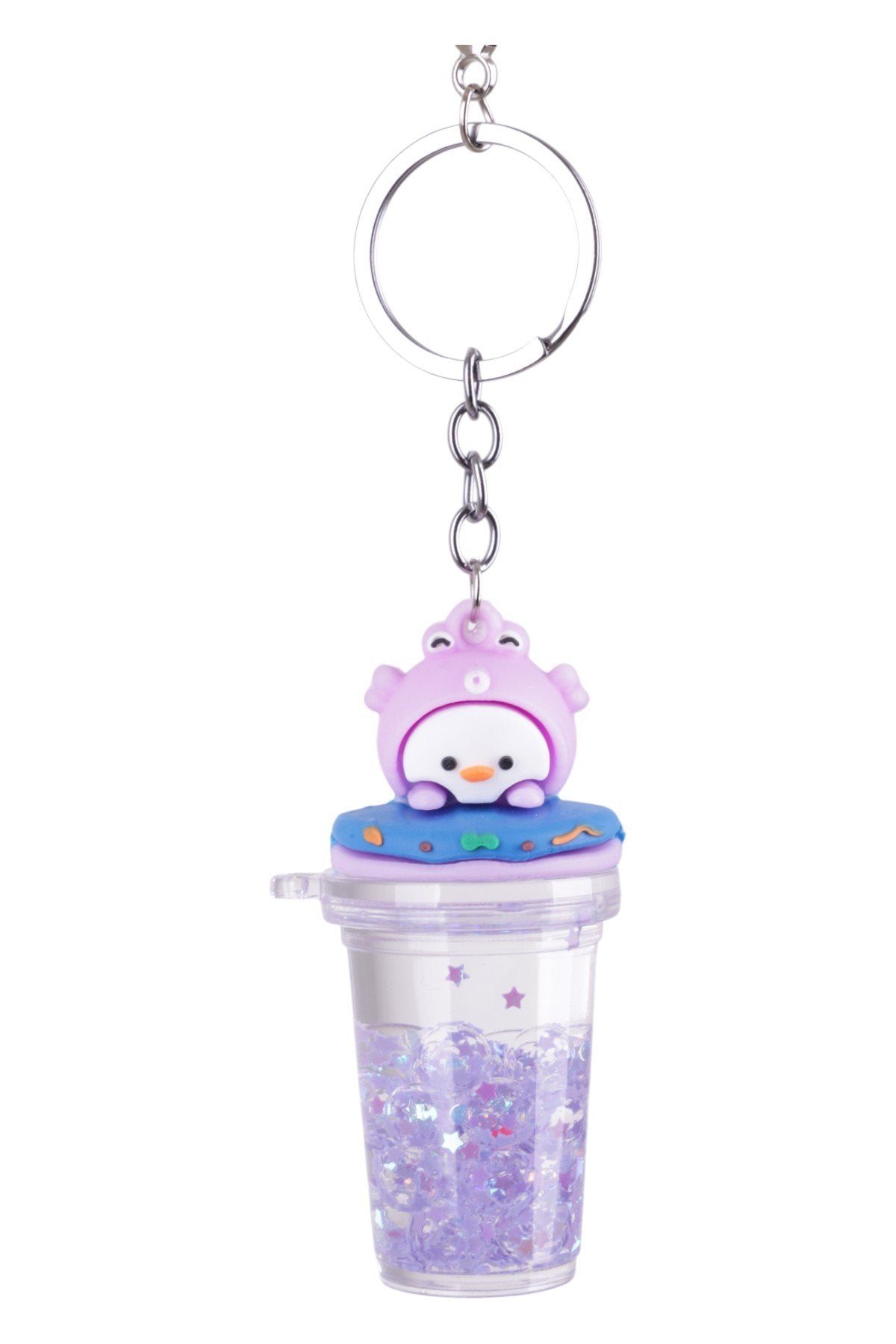 Sevimli Penguen Figürlü Simli Charm