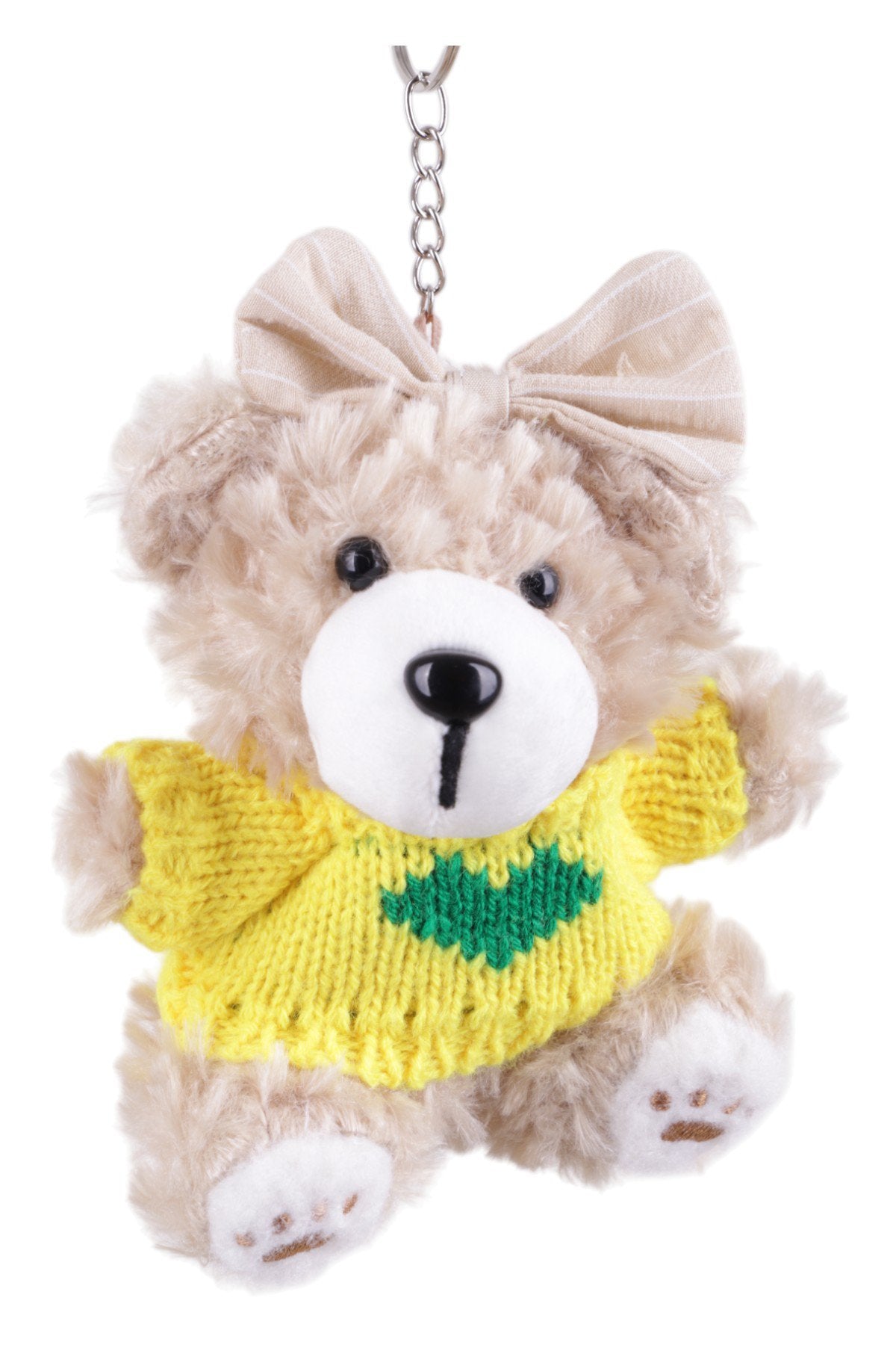 Sevimli Sarı Kazaklı Peluş Ayı Charm