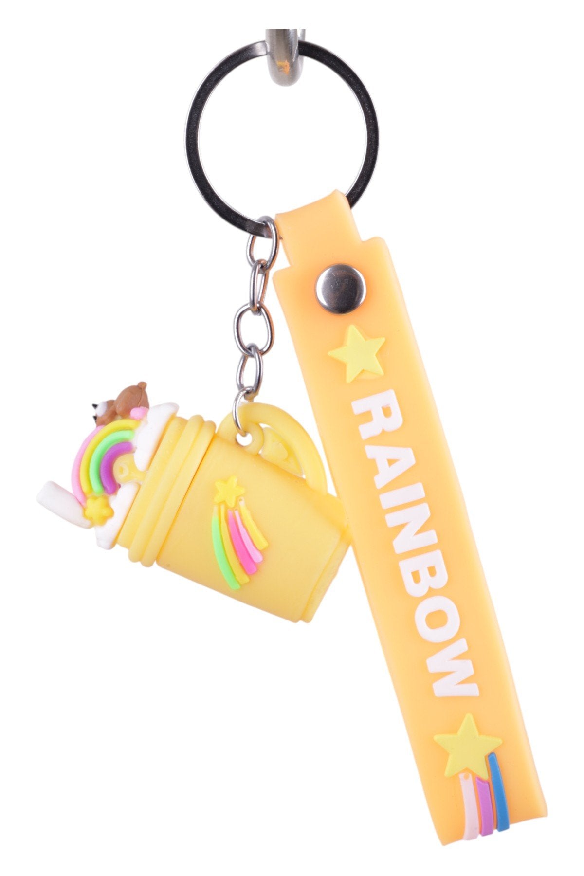 Sevimli Sarı Rainbow Charm - Renkli ve Eğlenceli Tasarım