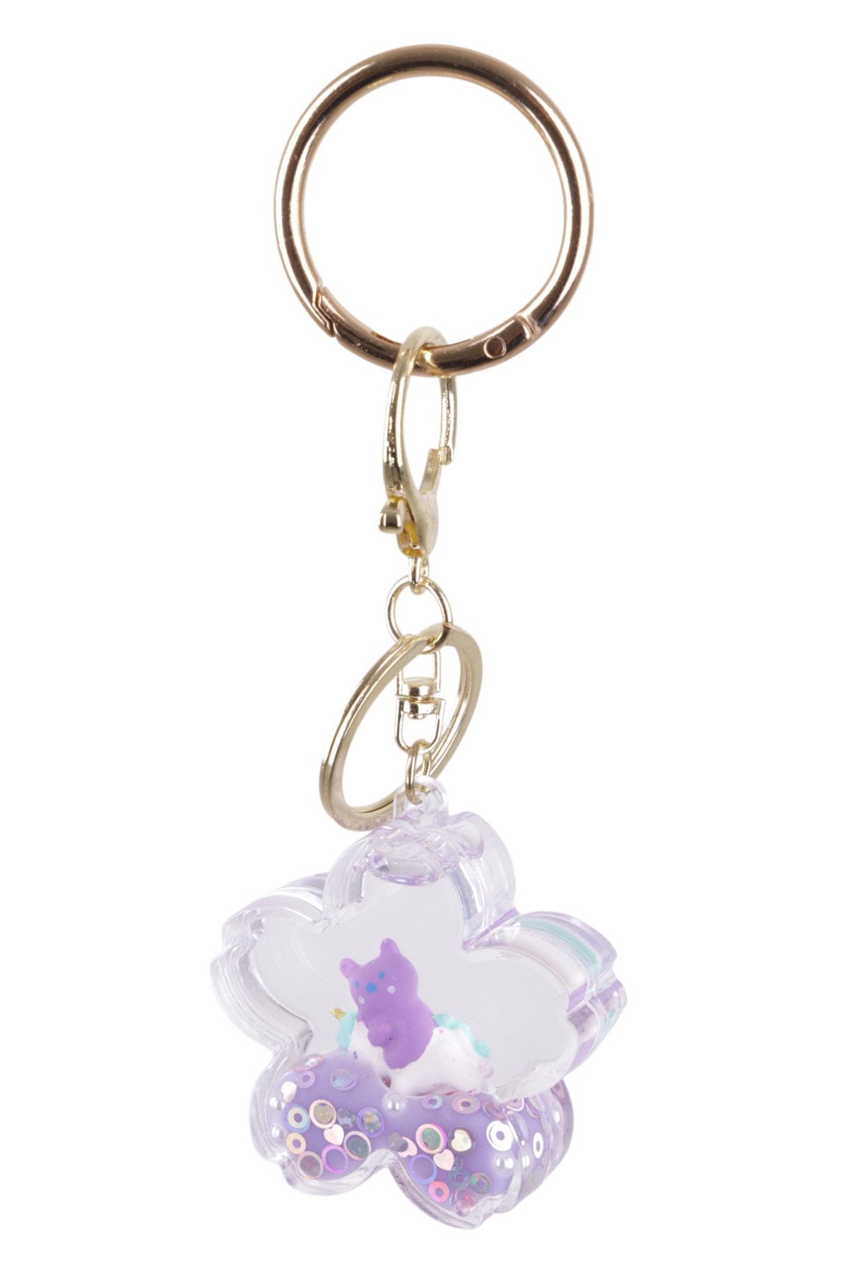 Sevimli Mor Ayıcık Figürlü Şeffaf Charm