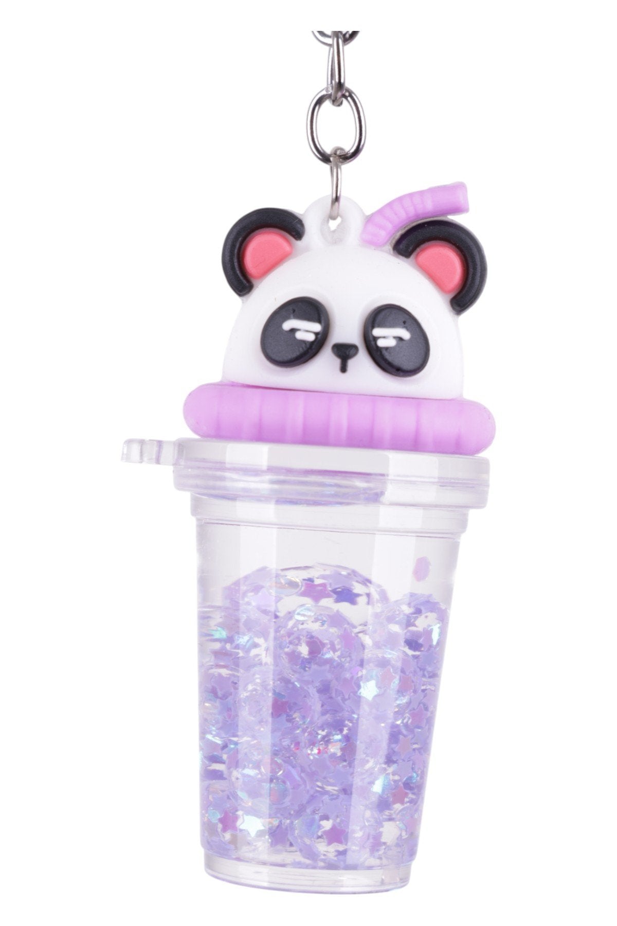 Panda Tasarımlı Simli Charm – Sevimli ve Renkli Aksesuar