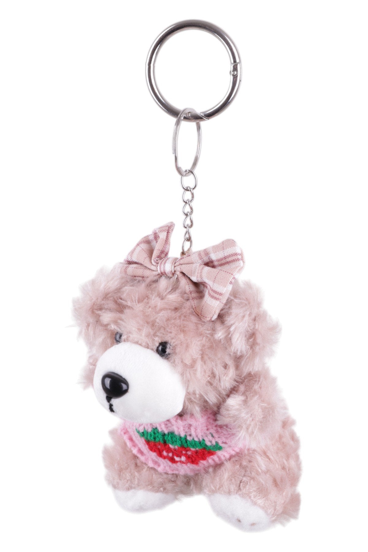 Tatlı Peluş Ayıcık Charm – Pembe Kazaklı Sevimli Tasarım