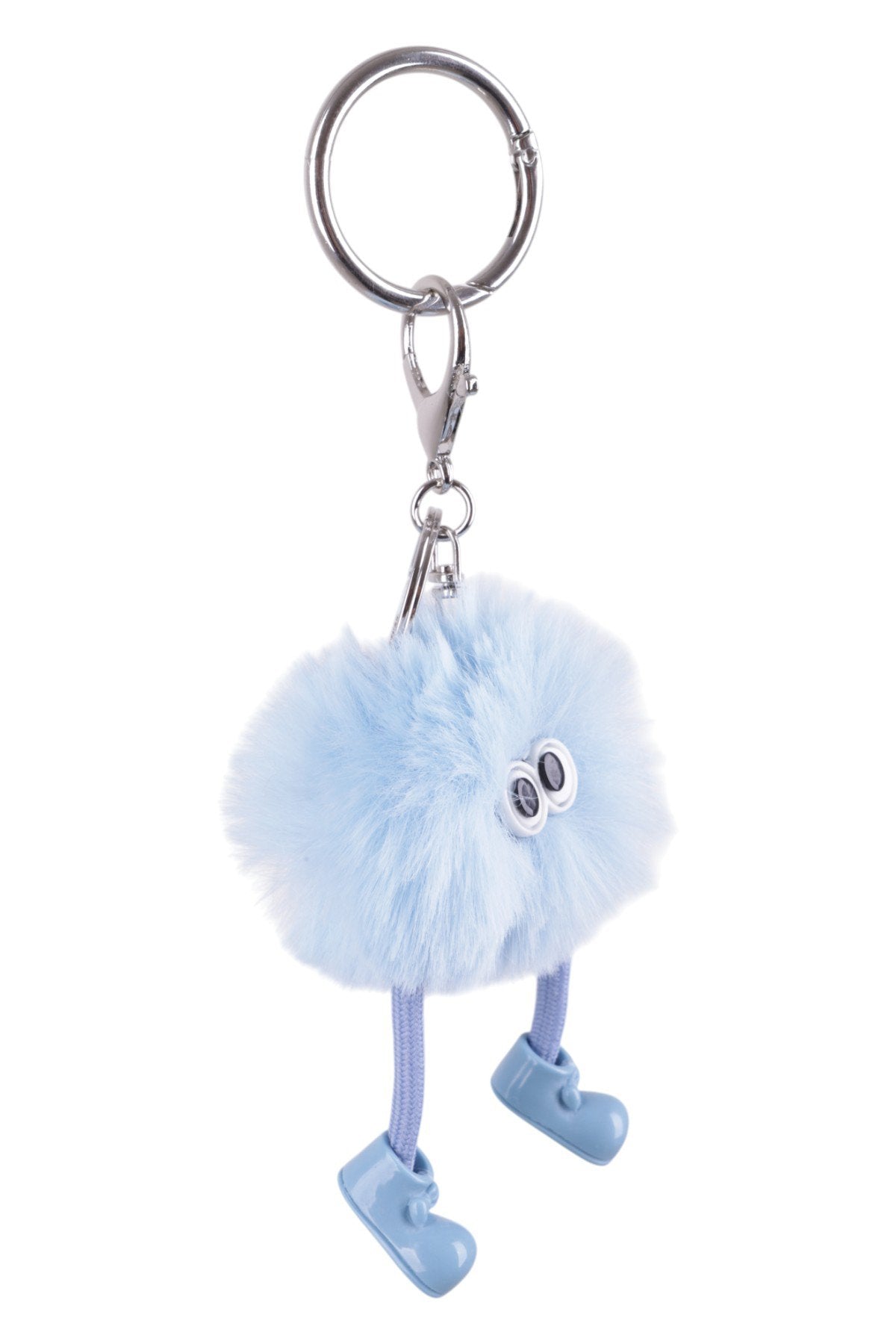 Sevimli Mavi Peluş Ponpon Charm – Eğlenceli ve Şık Aksesuar