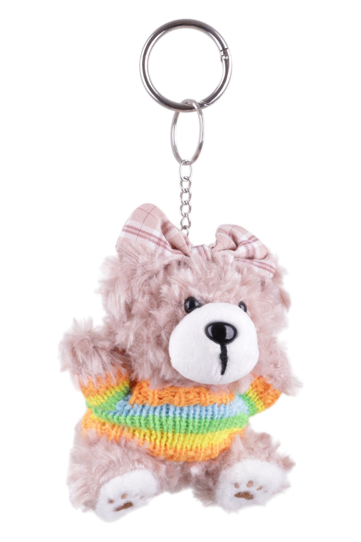 Renkli Kazaklı Sevimli Peluş Ayıcık Charm