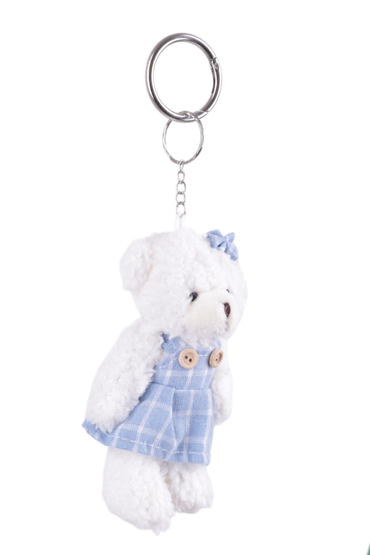 Sevimli Peluş Ayıcık Charm – Mavi Elbiseli