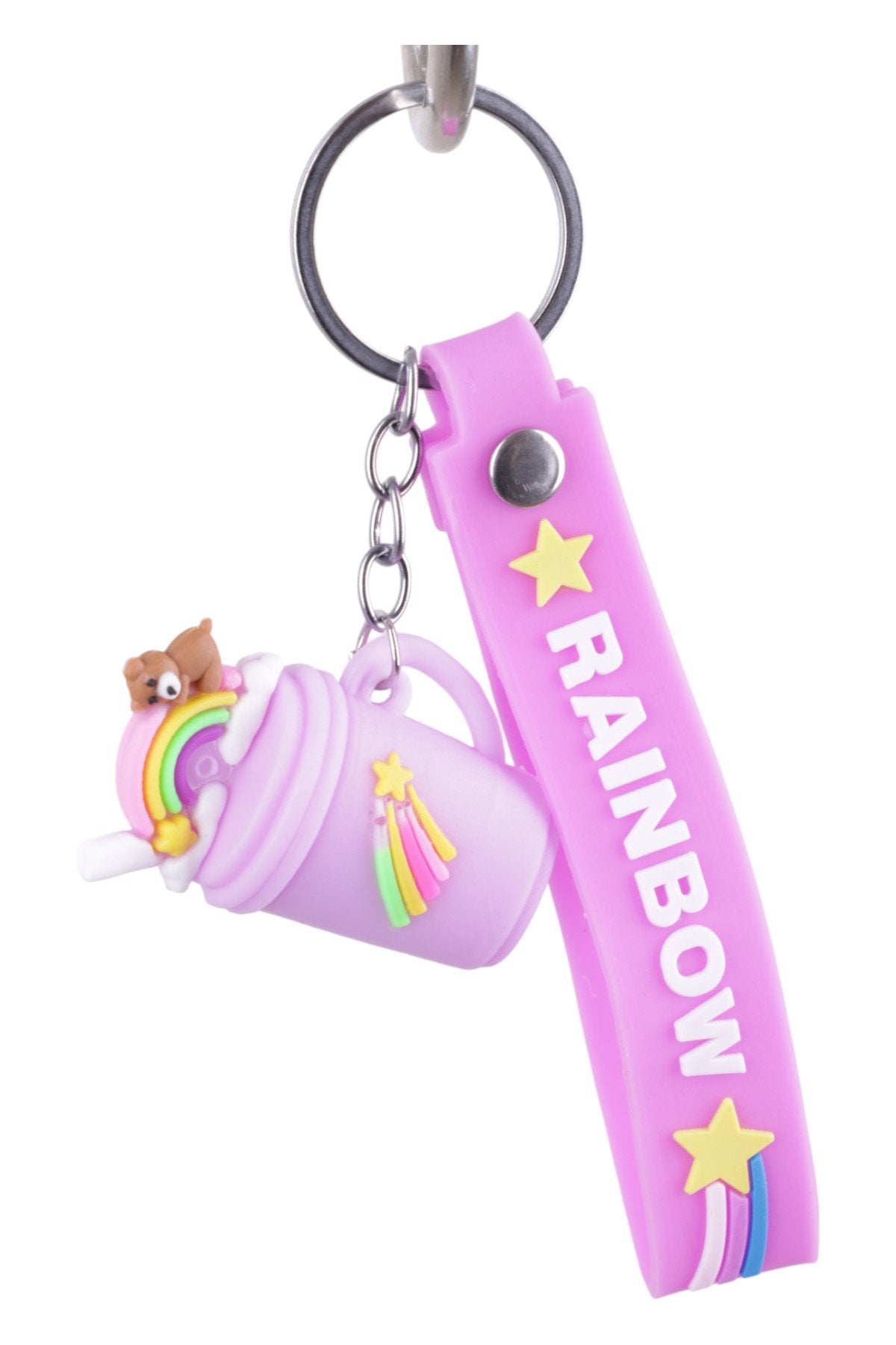 Renkli Rainbow Tasarımlı Silikon Charm