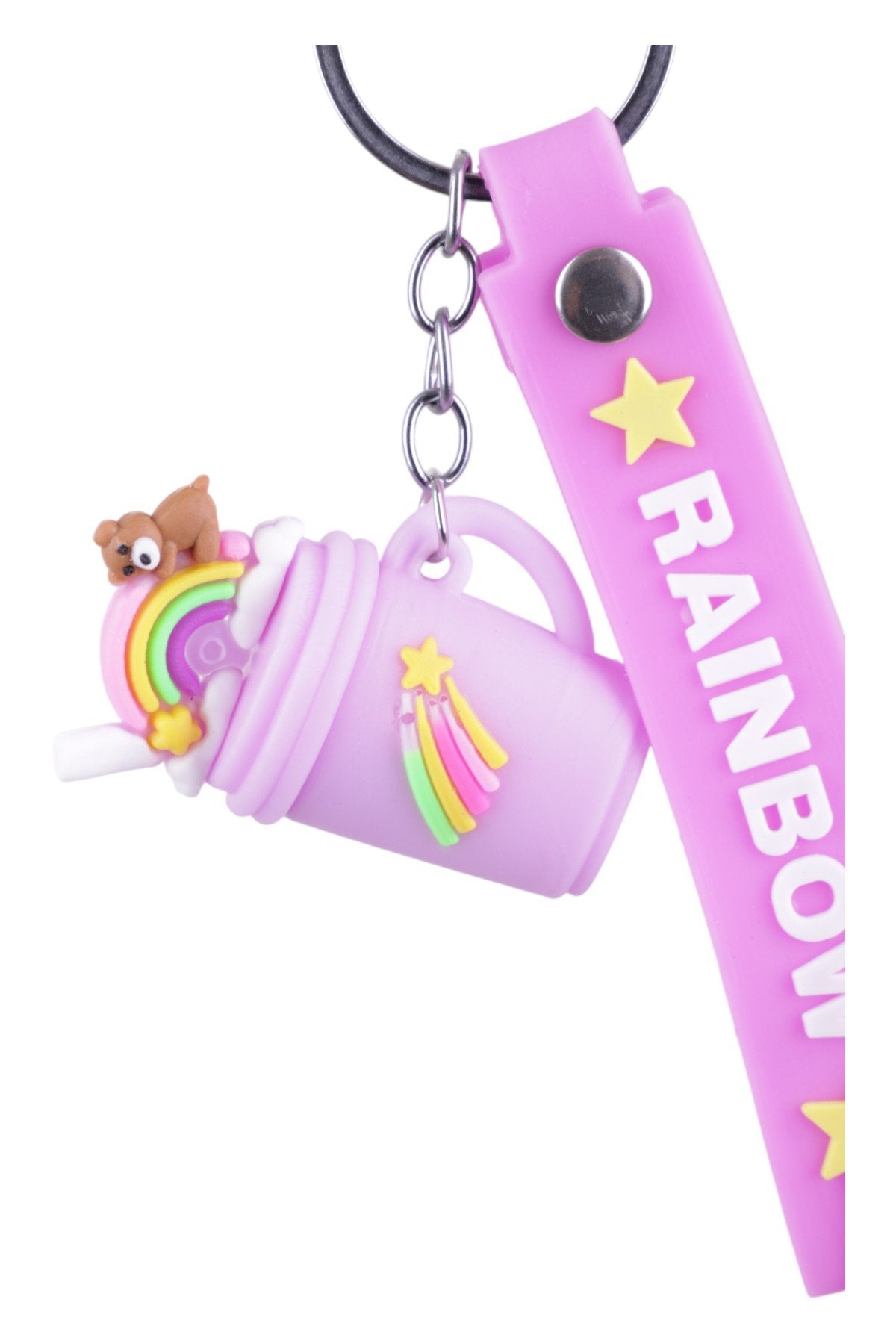 Renkli Rainbow Tasarımlı Silikon Charm
