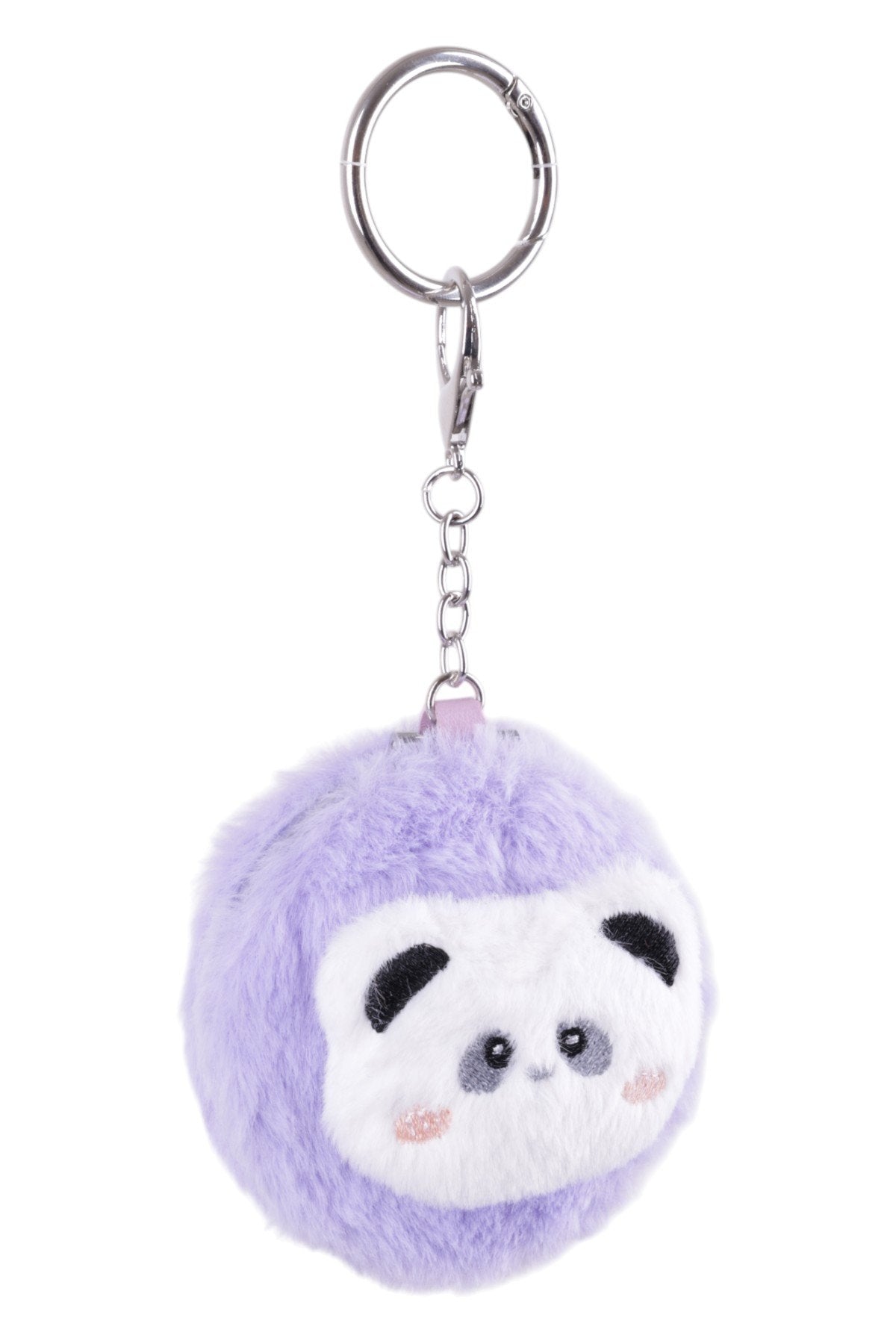 Aynalı Sevimli Mor Peluş Panda Charm – Yumuşacık ve Şık Aksesuar