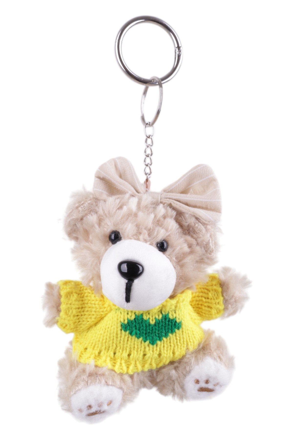 Sevimli Sarı Kazaklı Peluş Ayı Charm