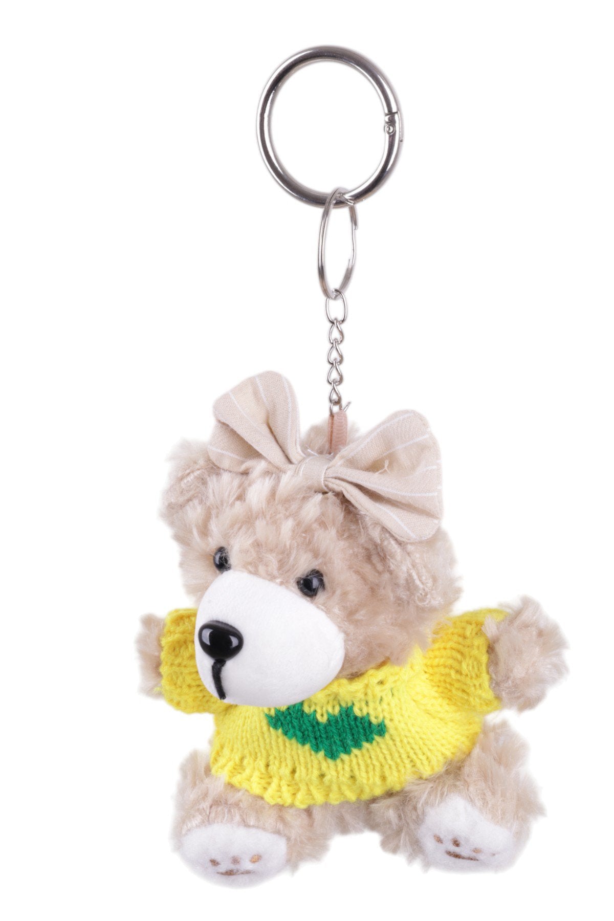 Sevimli Sarı Kazaklı Peluş Ayı Charm