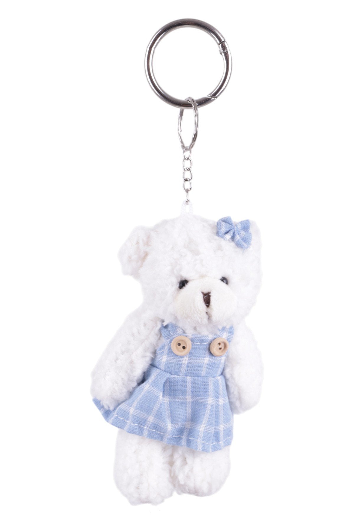 Sevimli Peluş Ayıcık Charm – Mavi Elbiseli