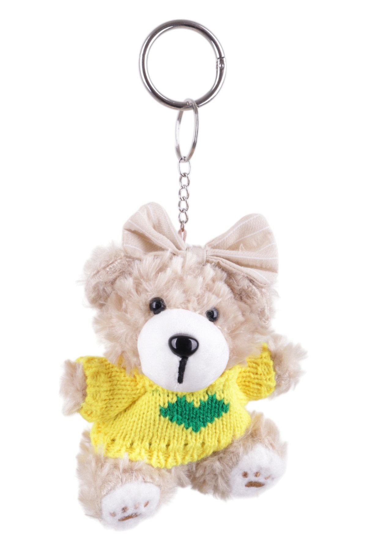 Sevimli Sarı Kazaklı Peluş Ayı Charm