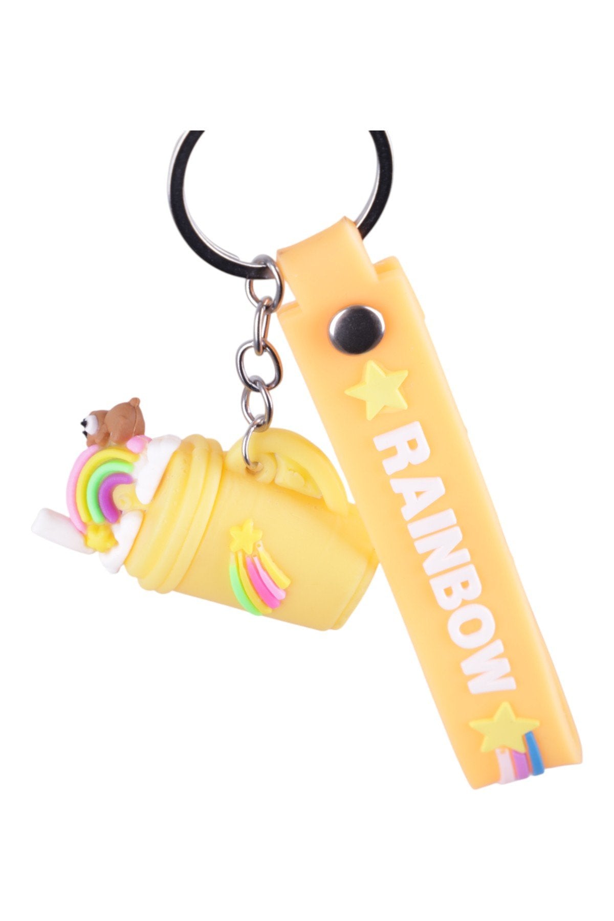 Sevimli Sarı Rainbow Charm - Renkli ve Eğlenceli Tasarım