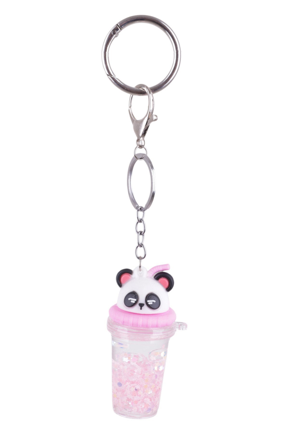 Sevimli Panda Sulu Bardak Charm – Renkli Simli Tasarım