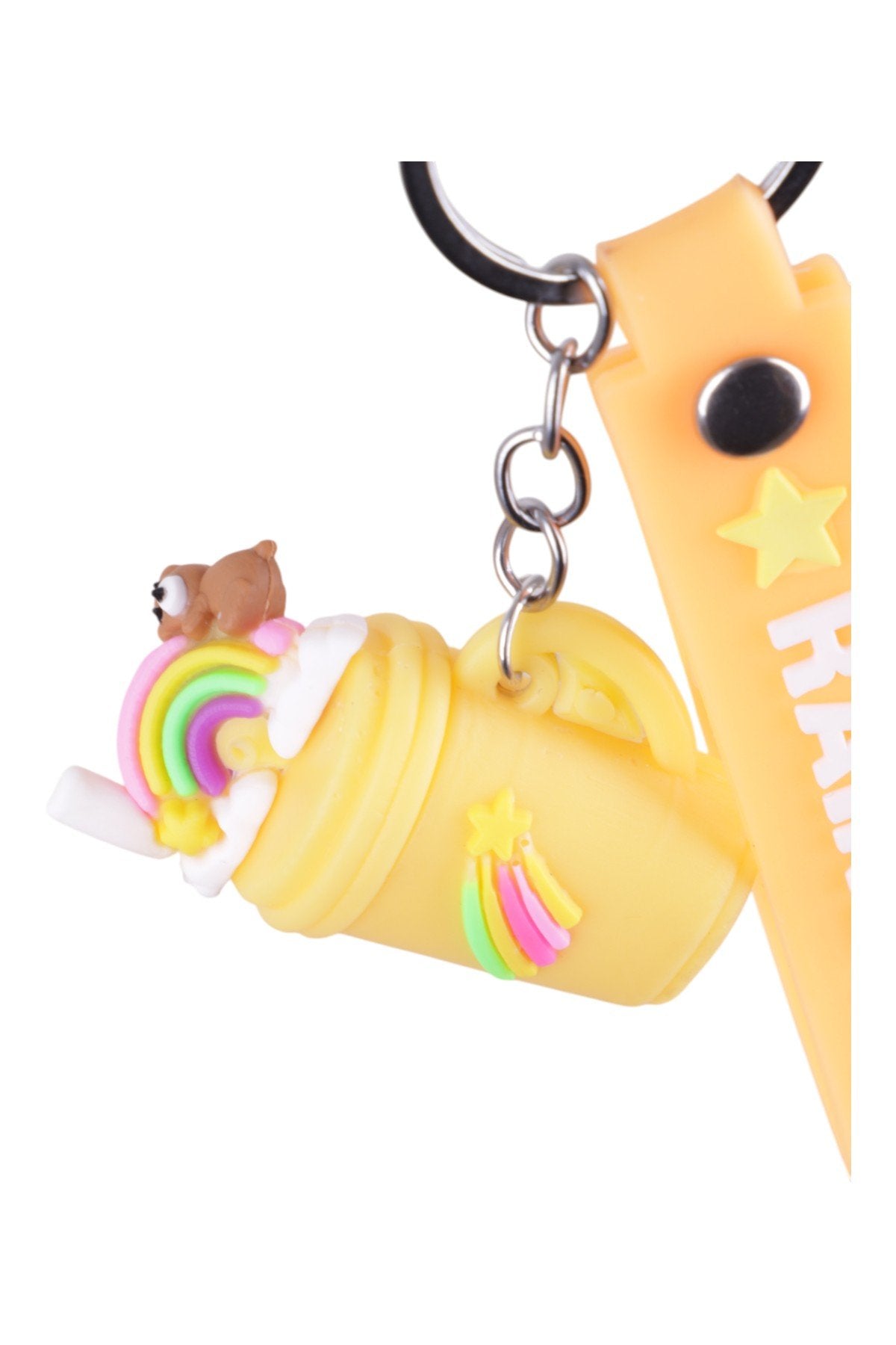 Sevimli Sarı Rainbow Charm - Renkli ve Eğlenceli Tasarım